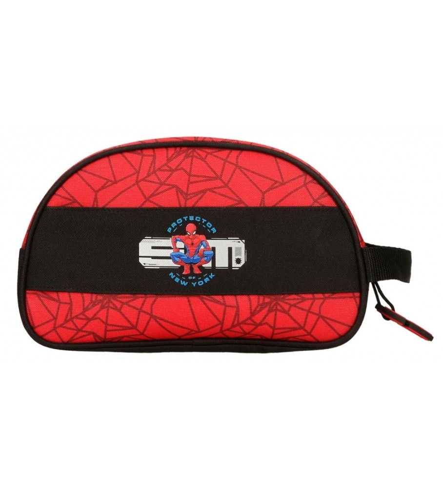 Nécessaire Disney Homem-Aranha, Vermelha, Ajustável e Protetora - 24x14x10cm -