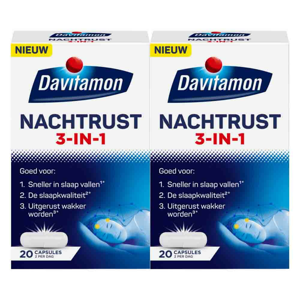 2x Davitamon Nachtrust 3-in-120 capsules