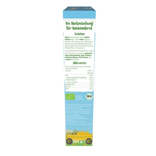 Pumpkin Organics - Bio Bananenbrot Hafer & Dinkel