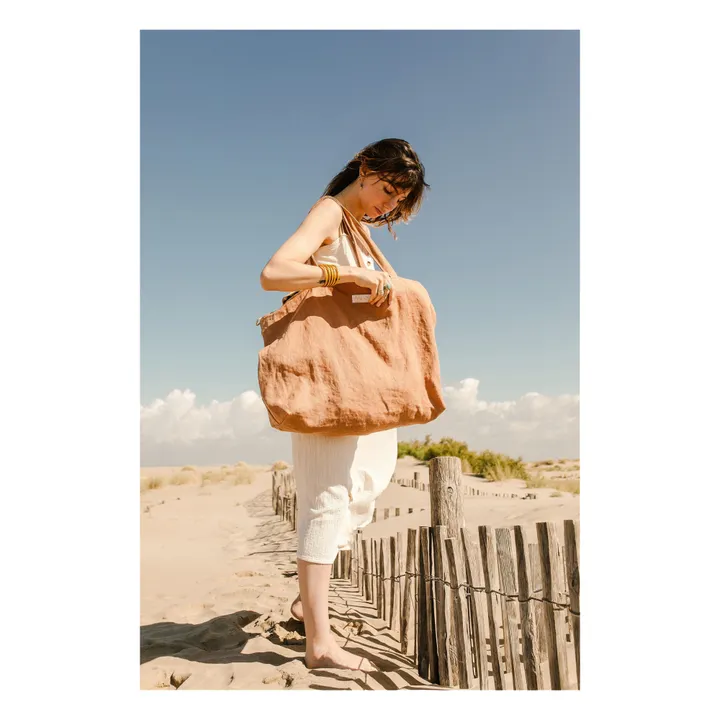 Adorna Sac week-end en lin | Terracotta