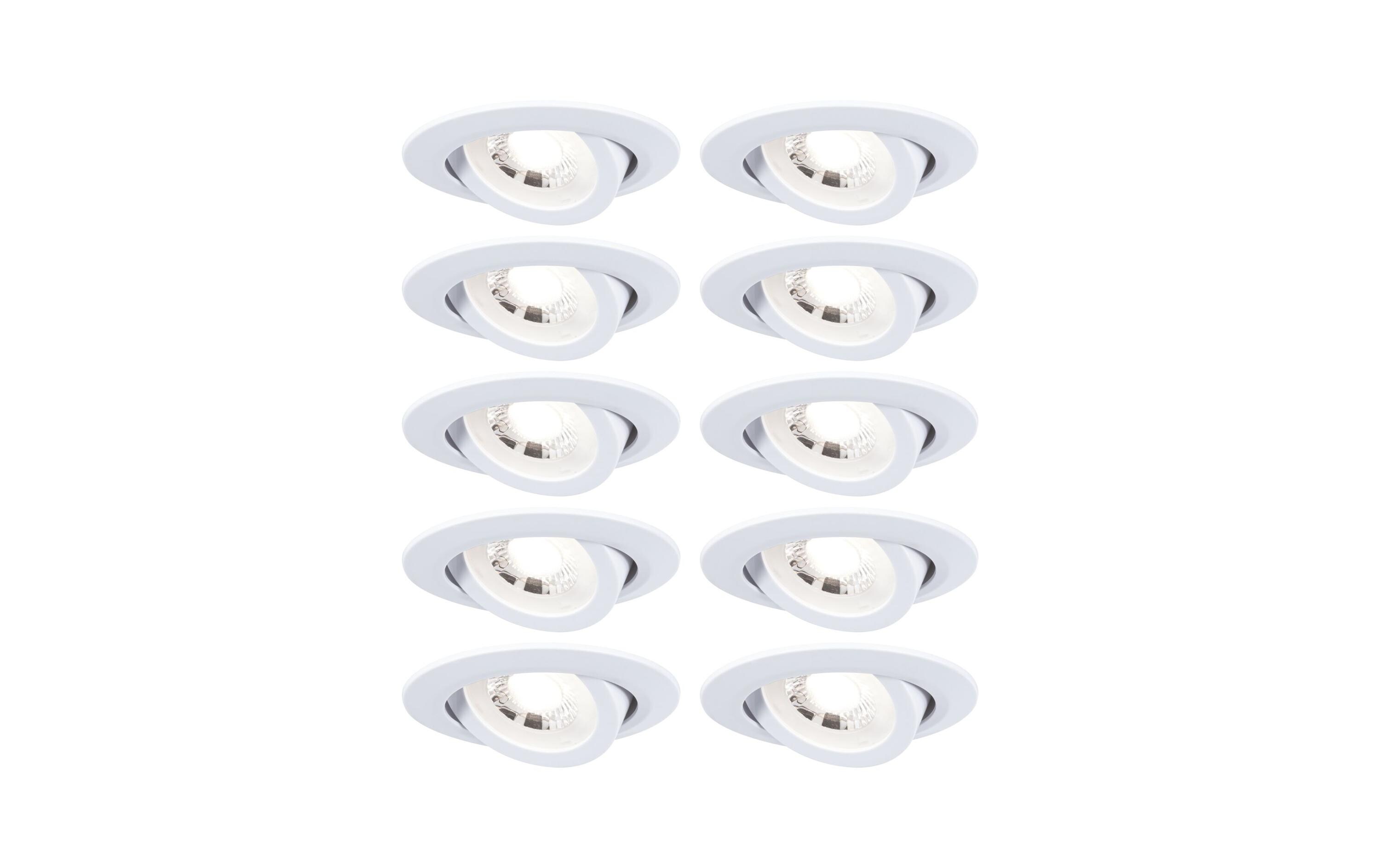 Einbauleuchte LED 10er-Set schwenkbar rund 82 mmLED Einbauspots