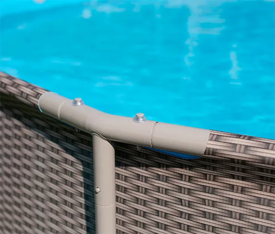 Summer Waves Active-Frame-Pool, Rattan, Ø ca. 457 cm