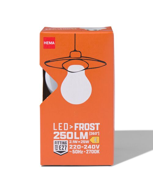 ampoule led poire glass frost E27 2,1W 250lm