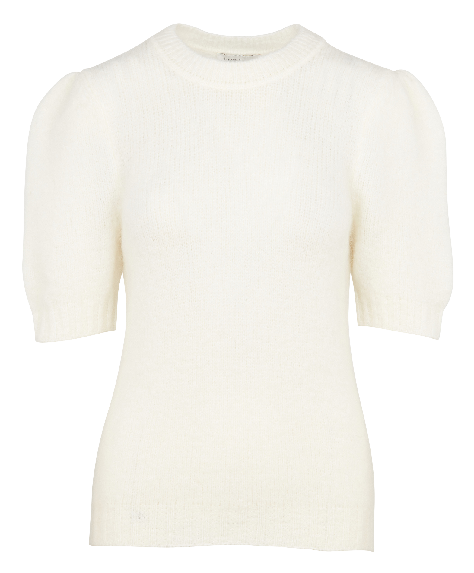 PIMENT - Pull col rond texturé| Blanc