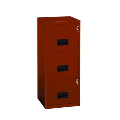 Classeur 3 tiroirs pour dossiers suspendus - 96 x 40 x 40 cm - terracota