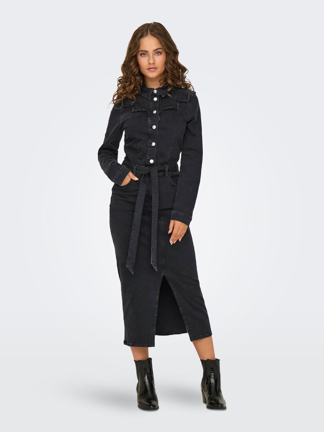 ONLDOLLY Midikleid Black Denim