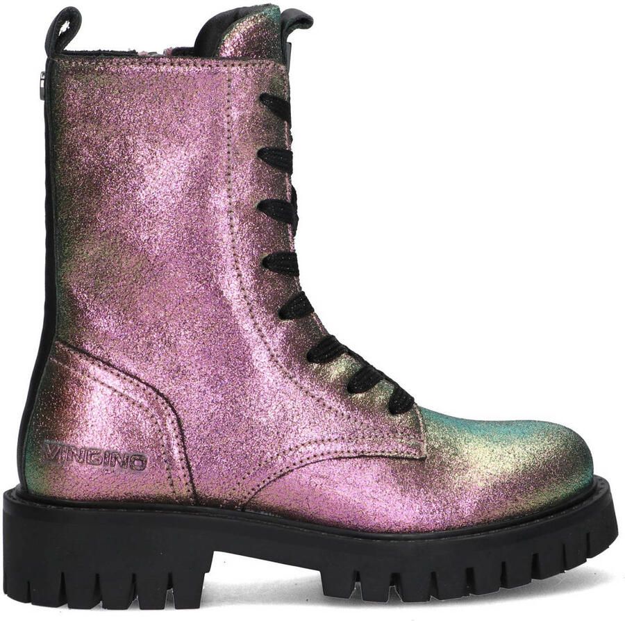Vingino VIN825581-998 Meisjes Biker Boots Multicolor Leer Veters