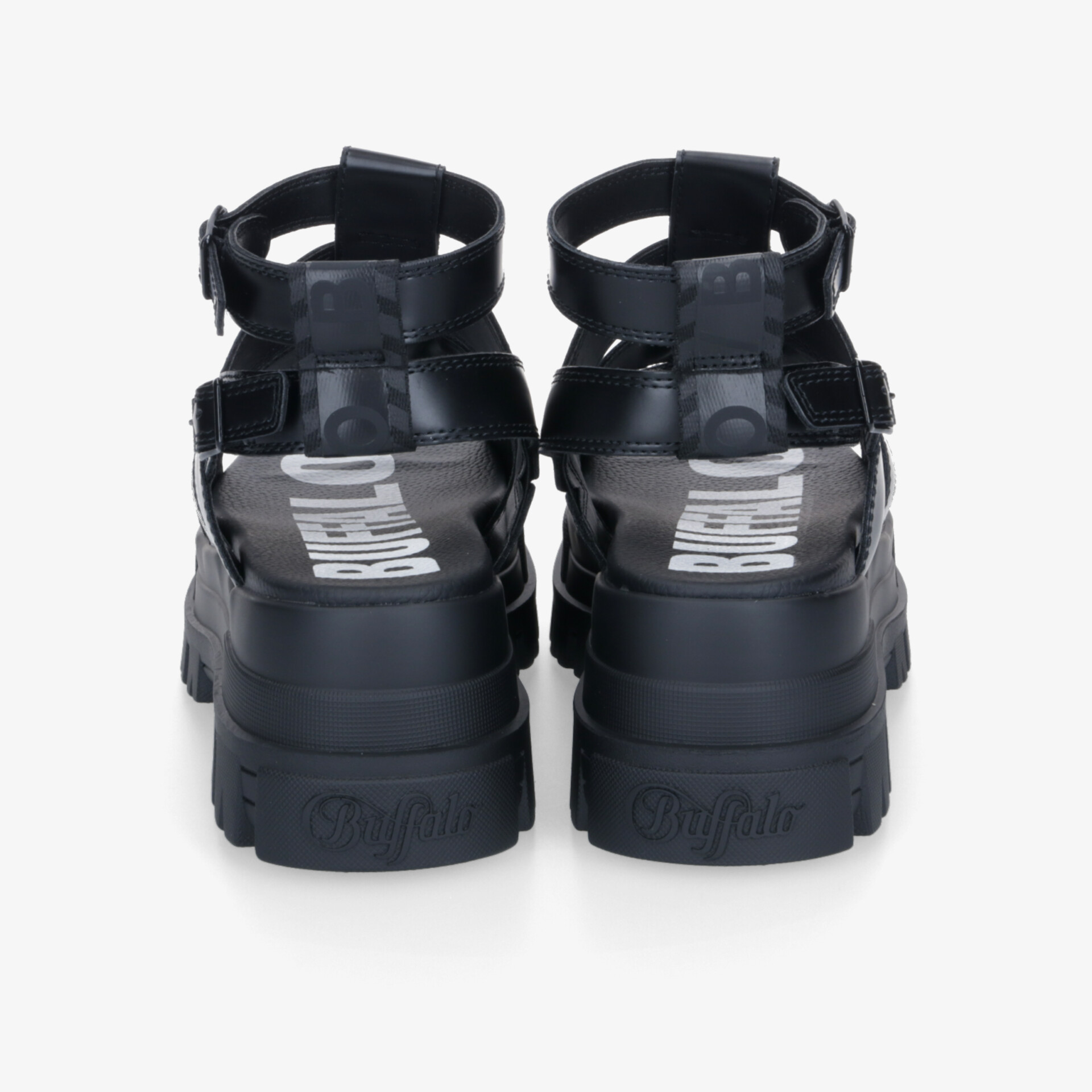 Buffalo Damen Plateausandalen schwarz