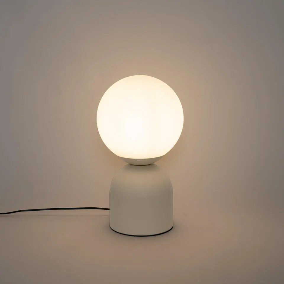 Qazqa tafellampen pallontrend beige e27