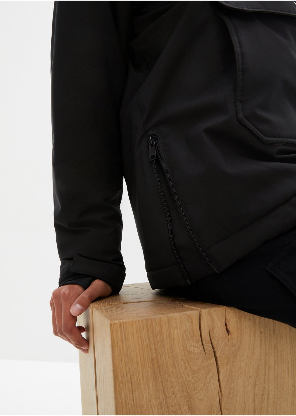 Veste de ski fonctionnelle à enfiler avec doublure polaire, oversized