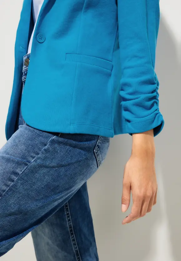 Basic Blazer mit Raffungen - alaska blue