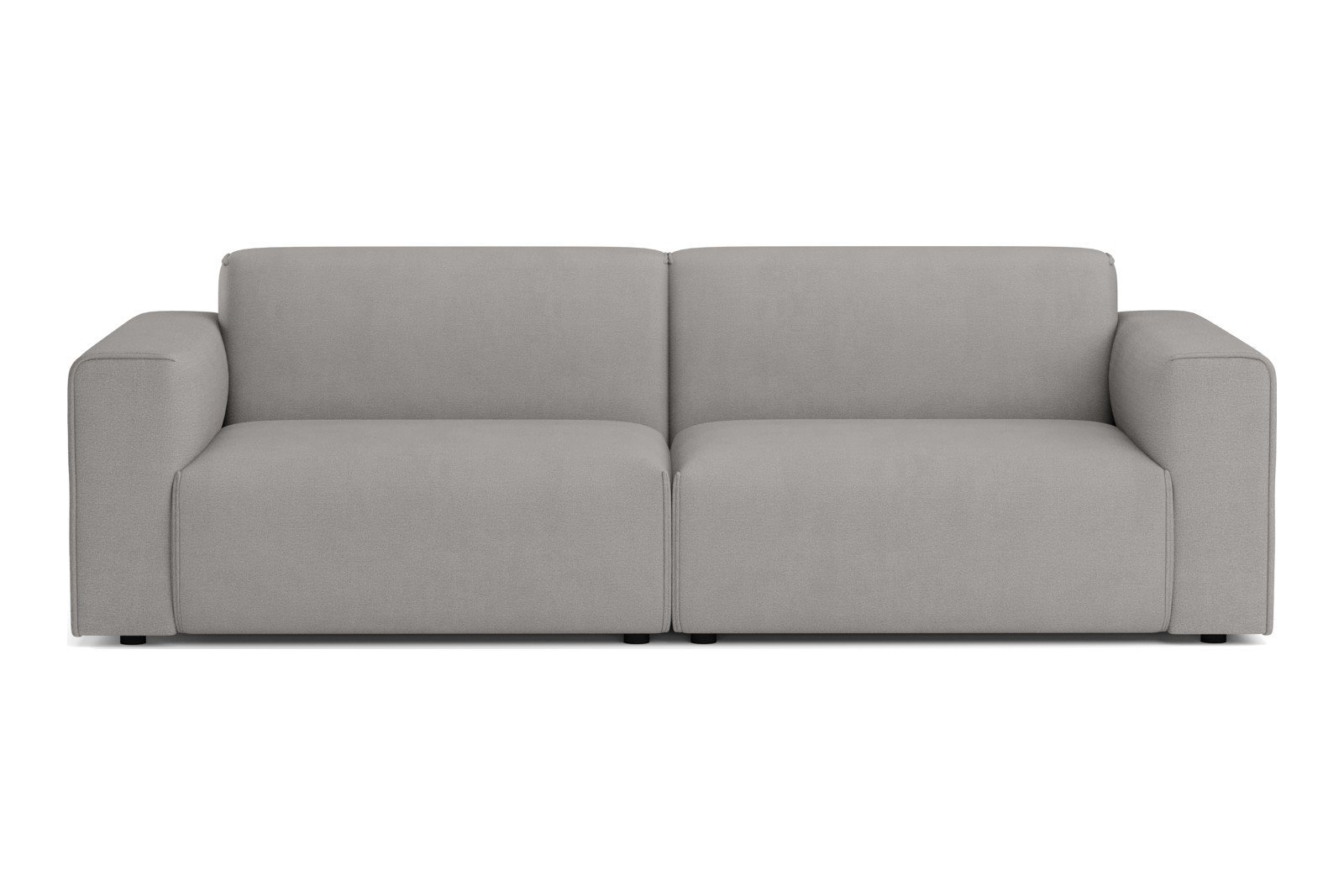 Monaco Lux 3-seter sofa Tekstil Brego 7 Light Grey med sorte ben. Lux komfort.