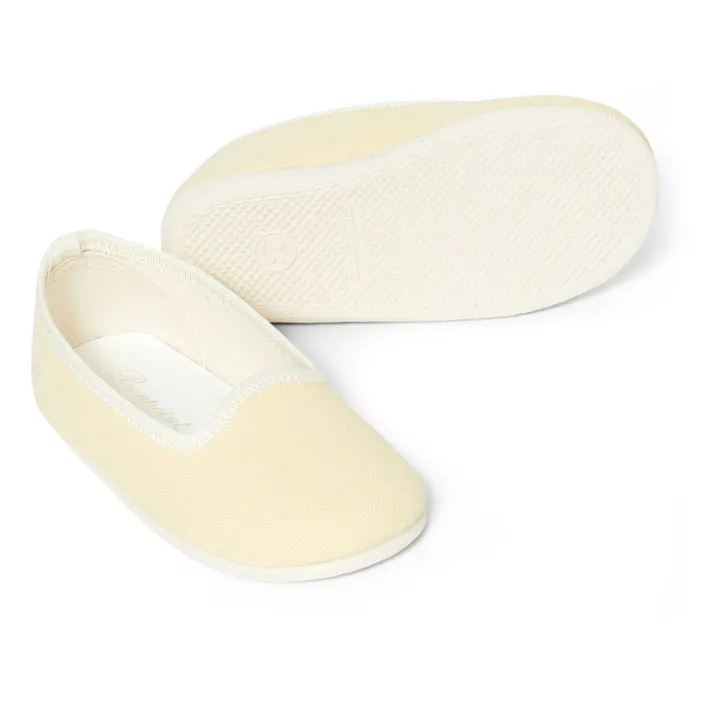 Bonpoint Chaussons Tenise | Jaune pâle