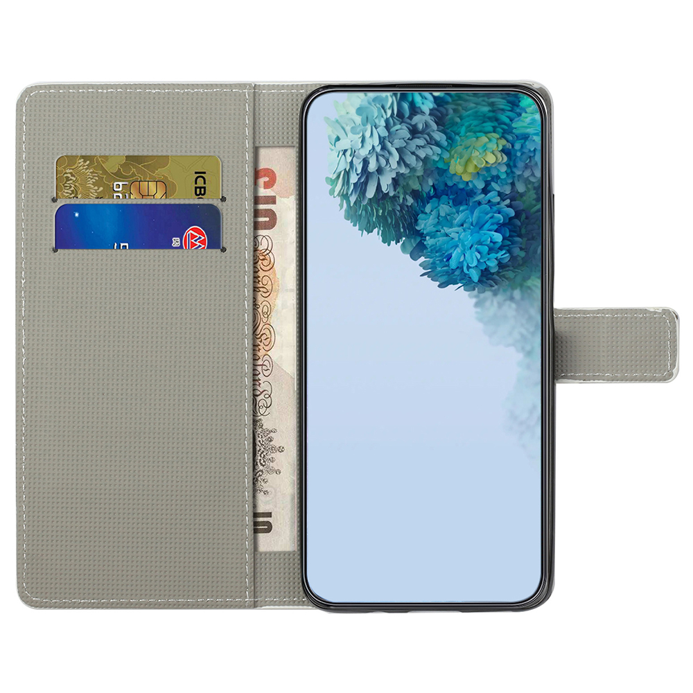 Samsung Galaxy A56 Leder Tasche - Blumen & Schmetterlinge