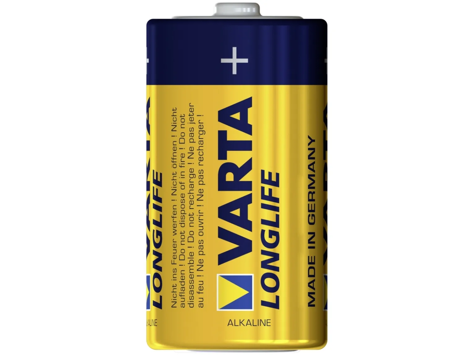 Varta LONGLIFE C Bli 2 C-batteri R14 alkalisk-mangan 7600 mAh 1,5 V 2 stk