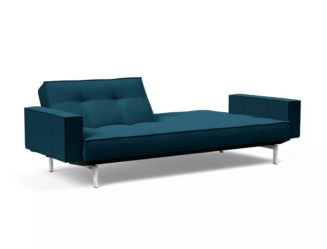 Schlafsofa mit Armlehnen Splitback Chrom