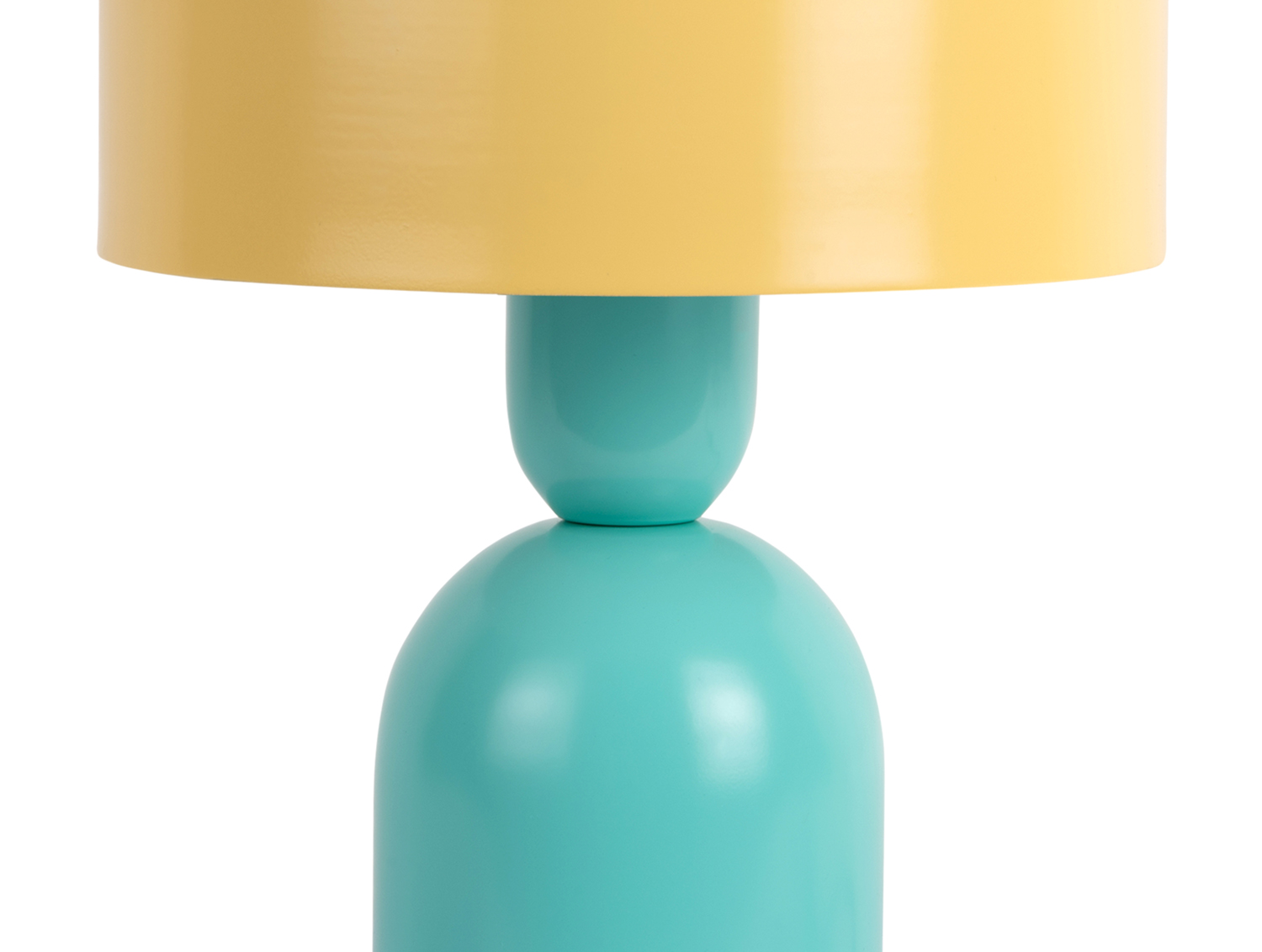 Tafellamp Double Funky - Turquoise blauw & zachtgeel