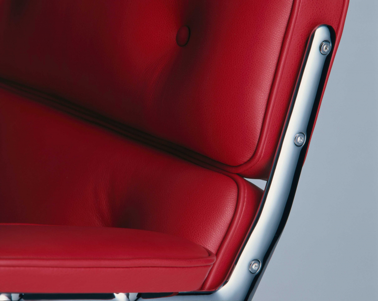 Vitra Lobby Chair ES 104 bureaustoel leer rood