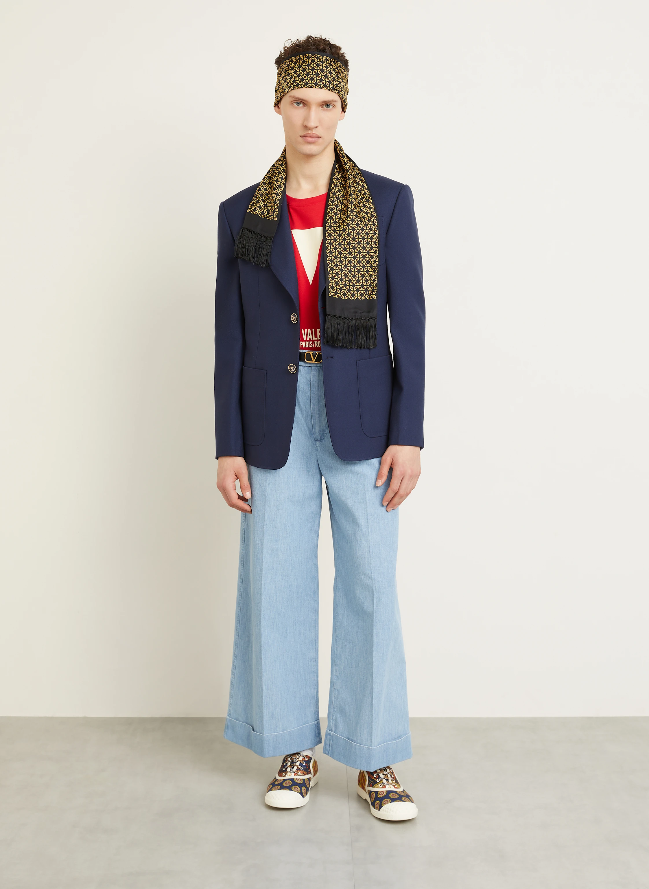 VALENTINO Sakko Slim Fit mit Leinen