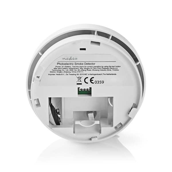 Nedis Røykvarsler | Batteri drevet | batteritid opp til: 1 år | EN 14604 | Med test knapp | 85 dB | ABS | Hvit