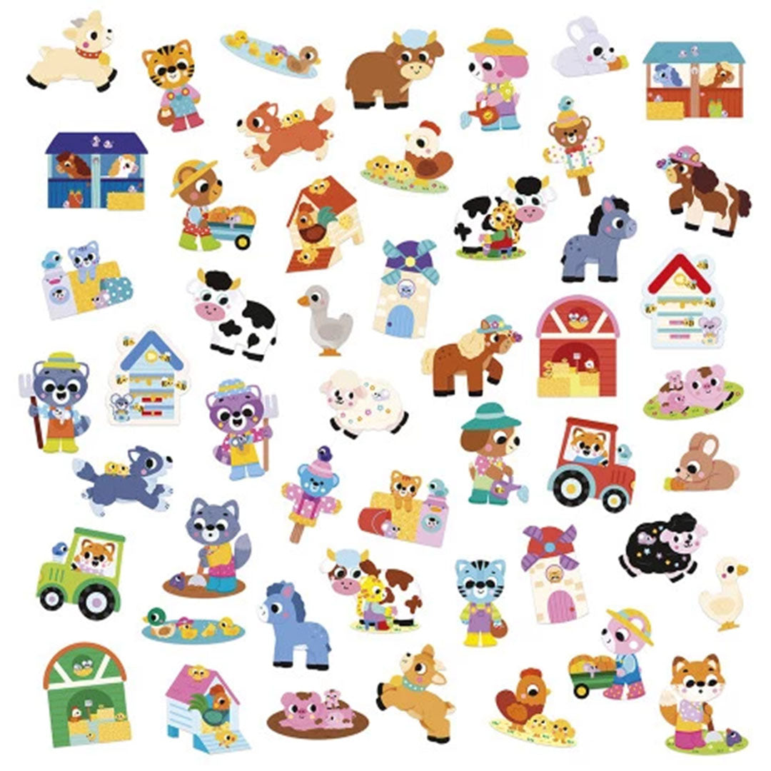 Janod stickers boerderijdieren - 50st