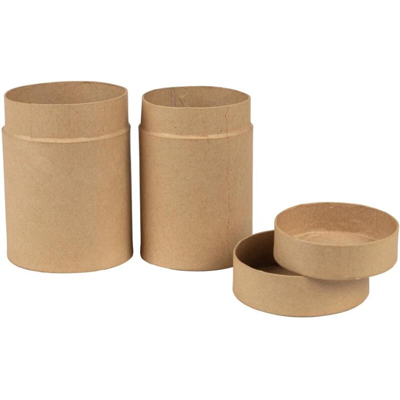 Lot de 2 boîtes à thé avec couvercle refermable - Kraft