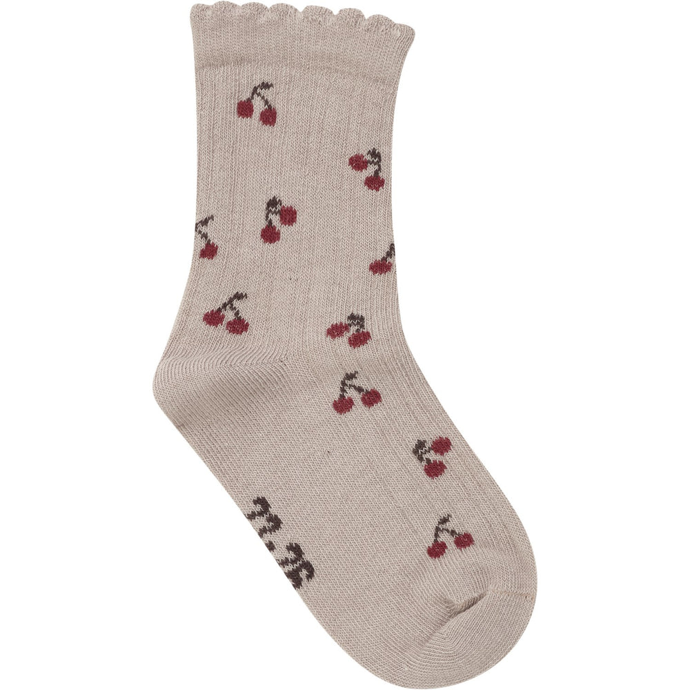 Køb Minymo Light Taupe Strømper Med Lettuce Hem 2-Pak