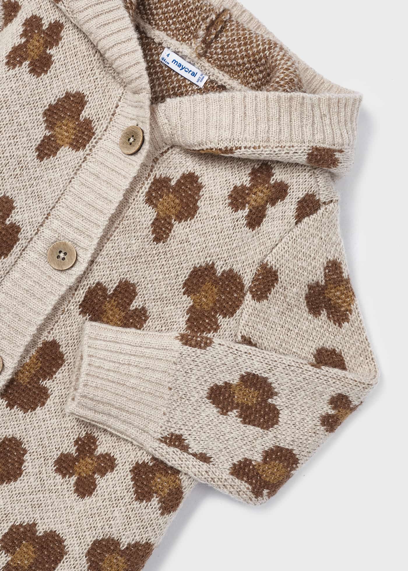 Cardigã jacquard para menina