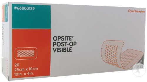 Smith&Nephew Opsite Post-Op Visible Pansement Avec Mousse Absorbante 25x10cm Pièces 20 (66800139)
