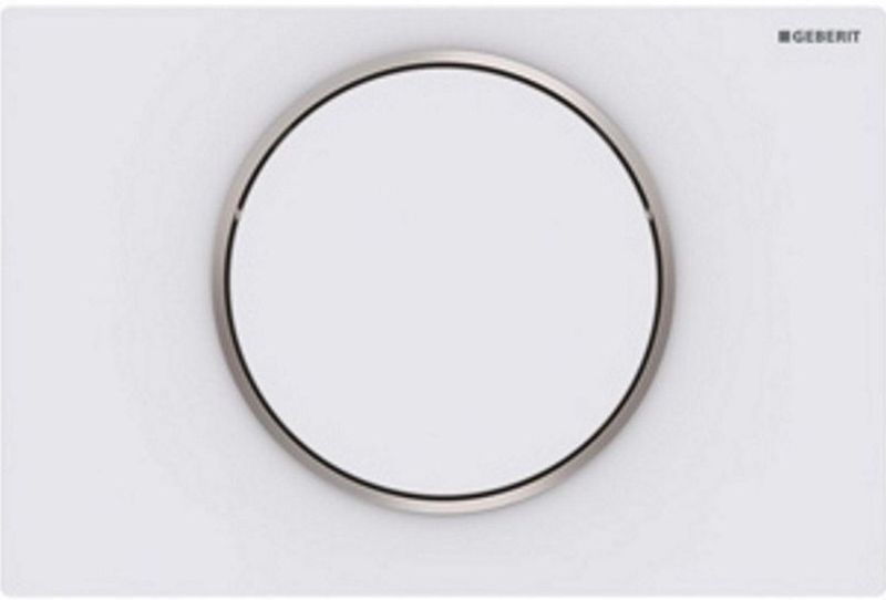 Geberit Sigma 10 - Bedieningsplaat - Mat Wit - Met Spoeltoets
