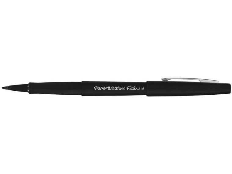 Paper Mate Fineliner Flair Original 0.7 mm, 36 Stück, Schwa Wasserbasierter Faserschreiber-Set