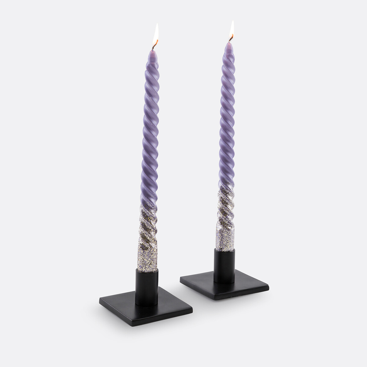 LA REDOUTE INTERIEURS<br>Conjunto de 2 velas torcidas com glitter, Caspar