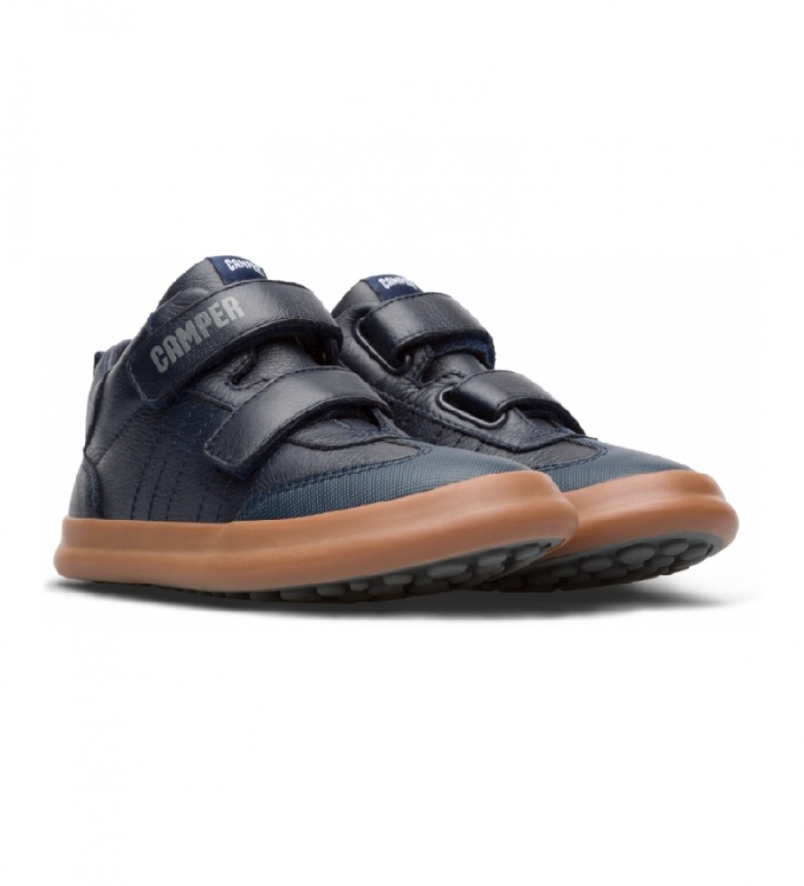 Botas de cano curto de couro Camper Pursuit Kids, azuis