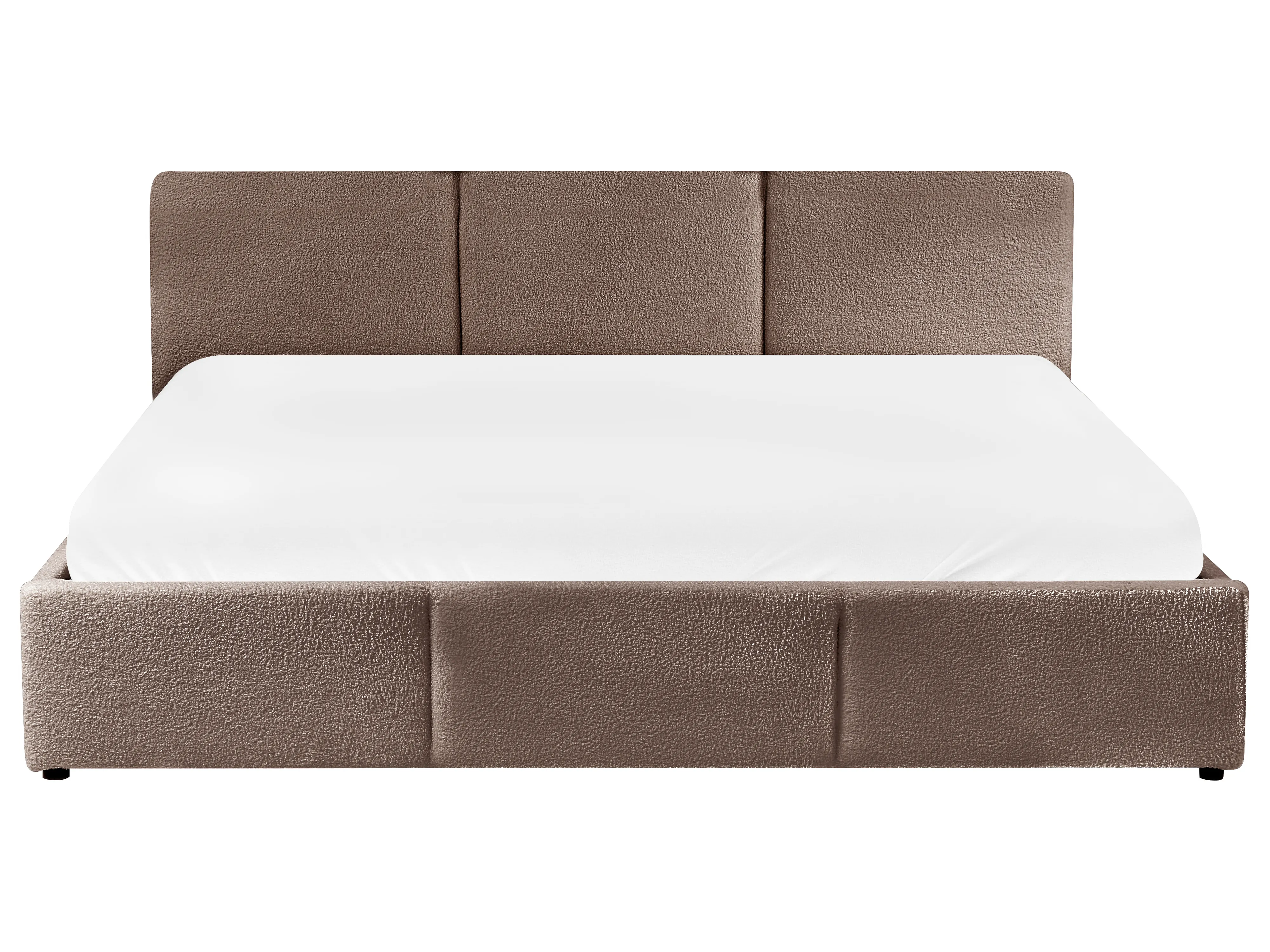 Bed met opbergruimte Bouclé BOUSSE 180 x 200 cm Taupe