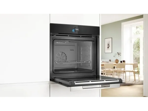 Bosch Serie 8 HSG7584B1, Medium, Elektrisk ovn, 71 L, 71 L, 30 - 250 °C, Hydrolytisk