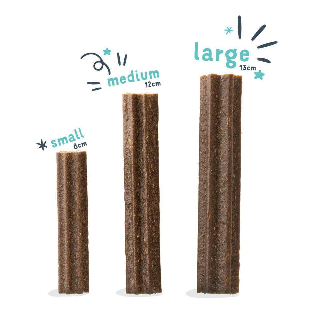4x Edgard & Cooper Doggy Dental Sticks Medium Aardbei - Frisse Muntolie