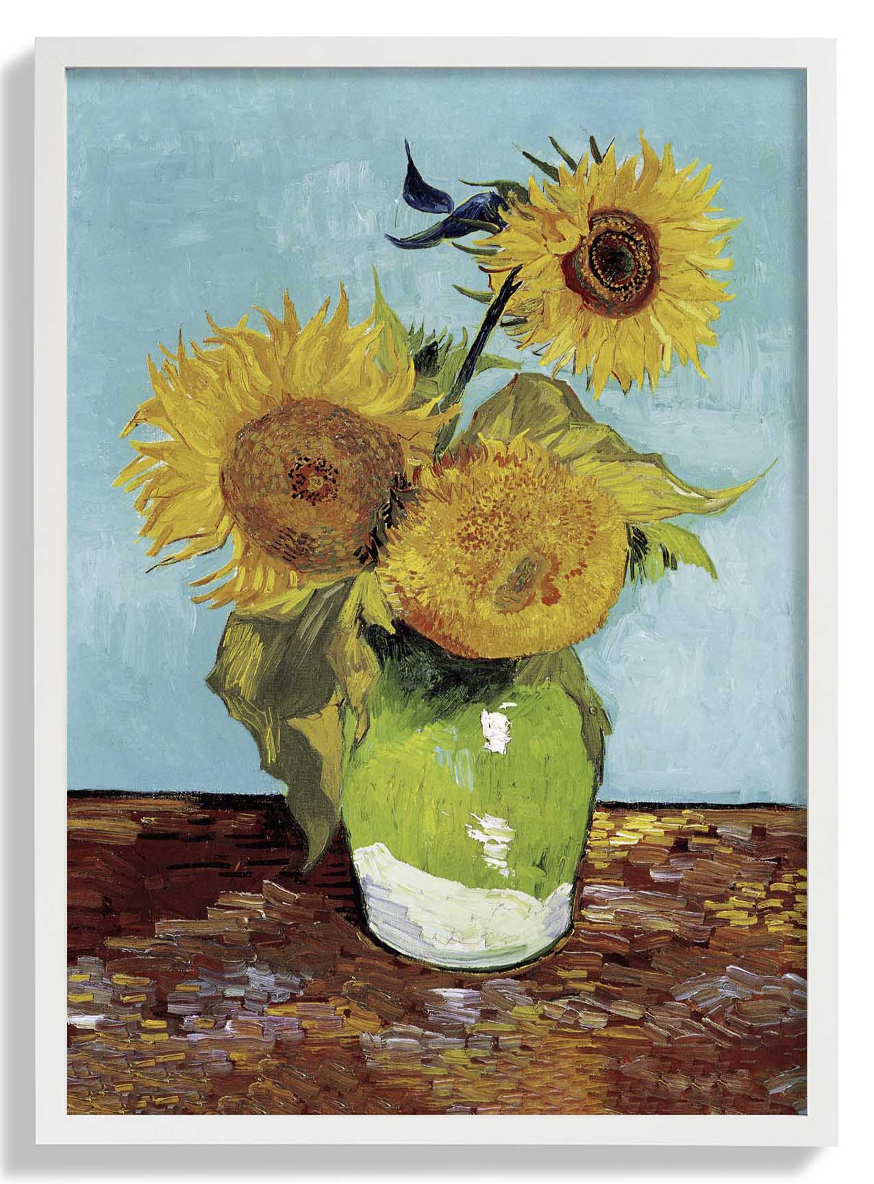 Vase mit drei Sonnenblumen von Van Gogh