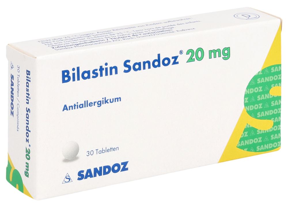 BILASTINE Sandoz Tabl 20 mg Blist 30 Stk