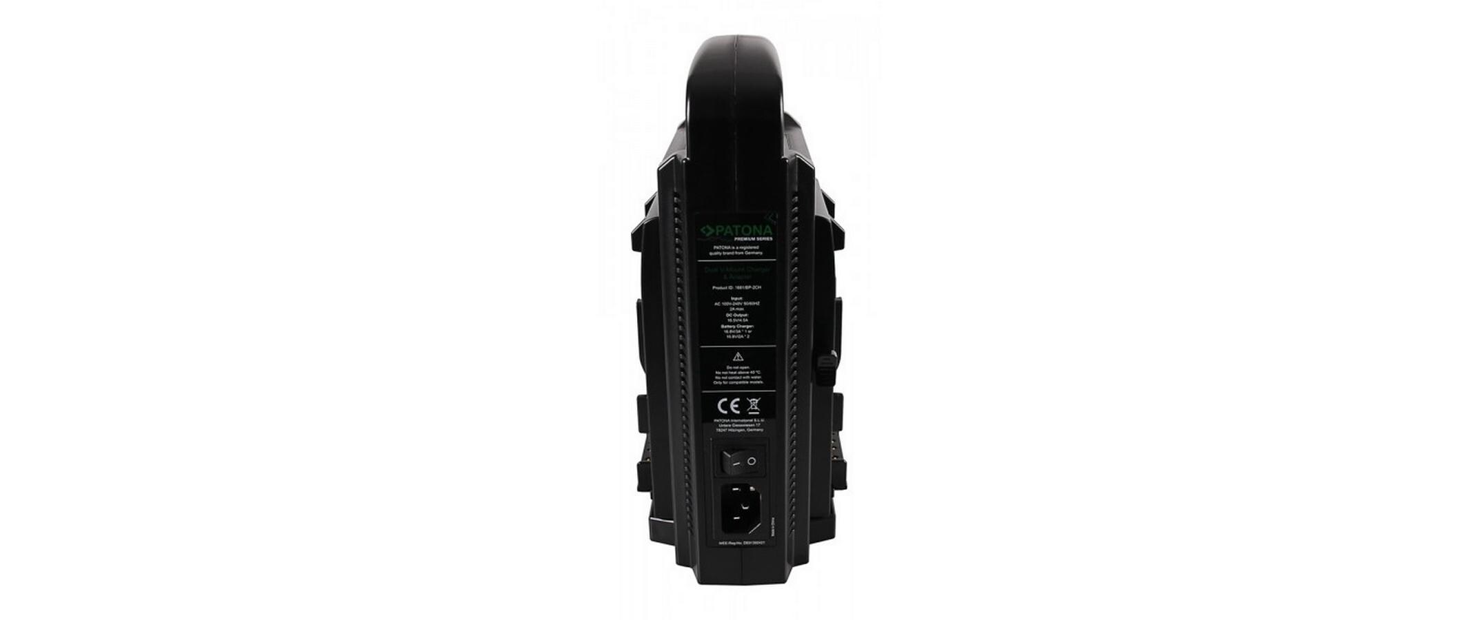 Ladegerät Dual V-Mount<br>Dual V-Mount Ladegerät f. Sony BP-95W BP-GL65 BP-190WS mit 4-Pin XLR Kabel