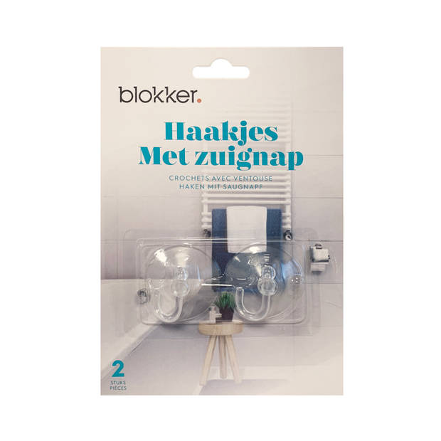 Blokker Zuignap Haakjes 2 Stuks