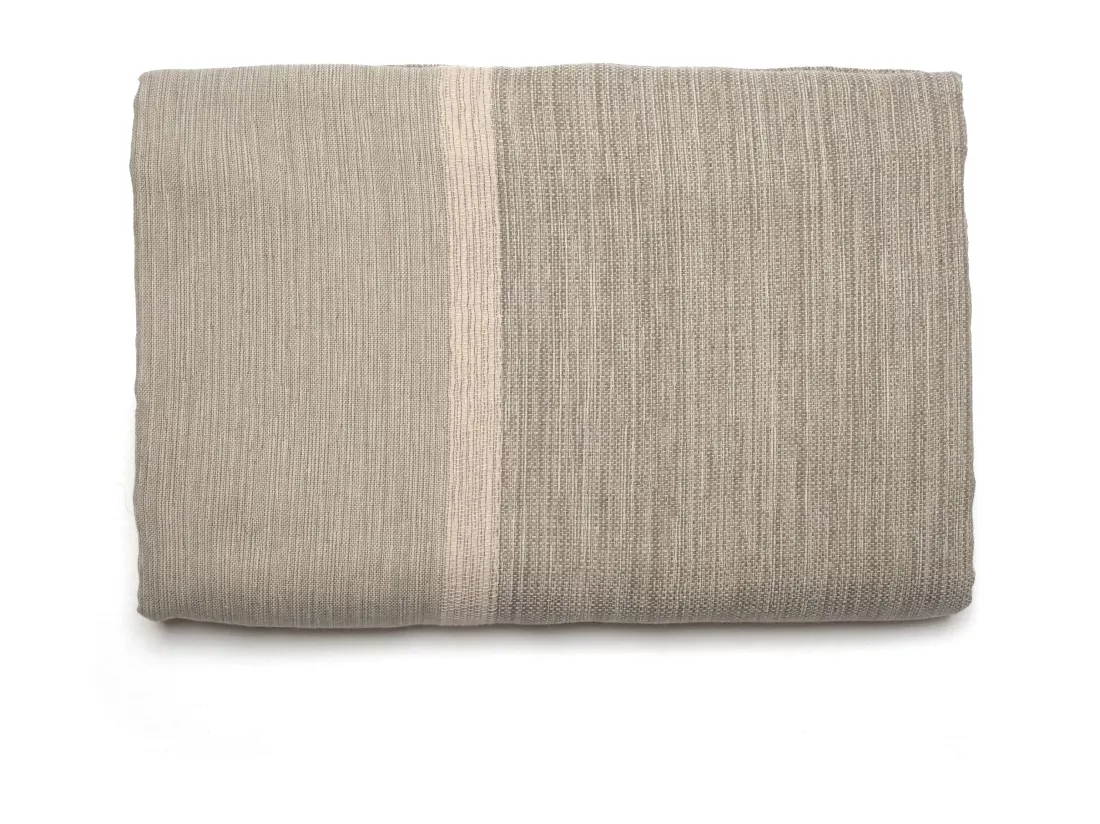 Dessus de lit ZAGORA pur coton 250 g/m² 260x240 cm beige ficelle