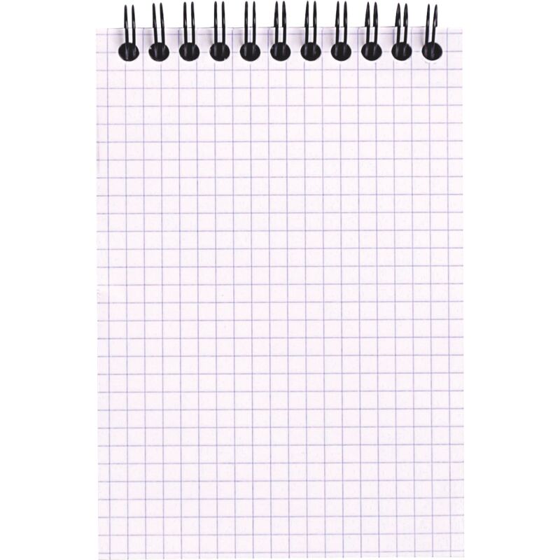 Bloc de bureau Rhodia 10,5 x 14,8 cm spirale noir n°13 - 5 x 5 - 80 feuilles
