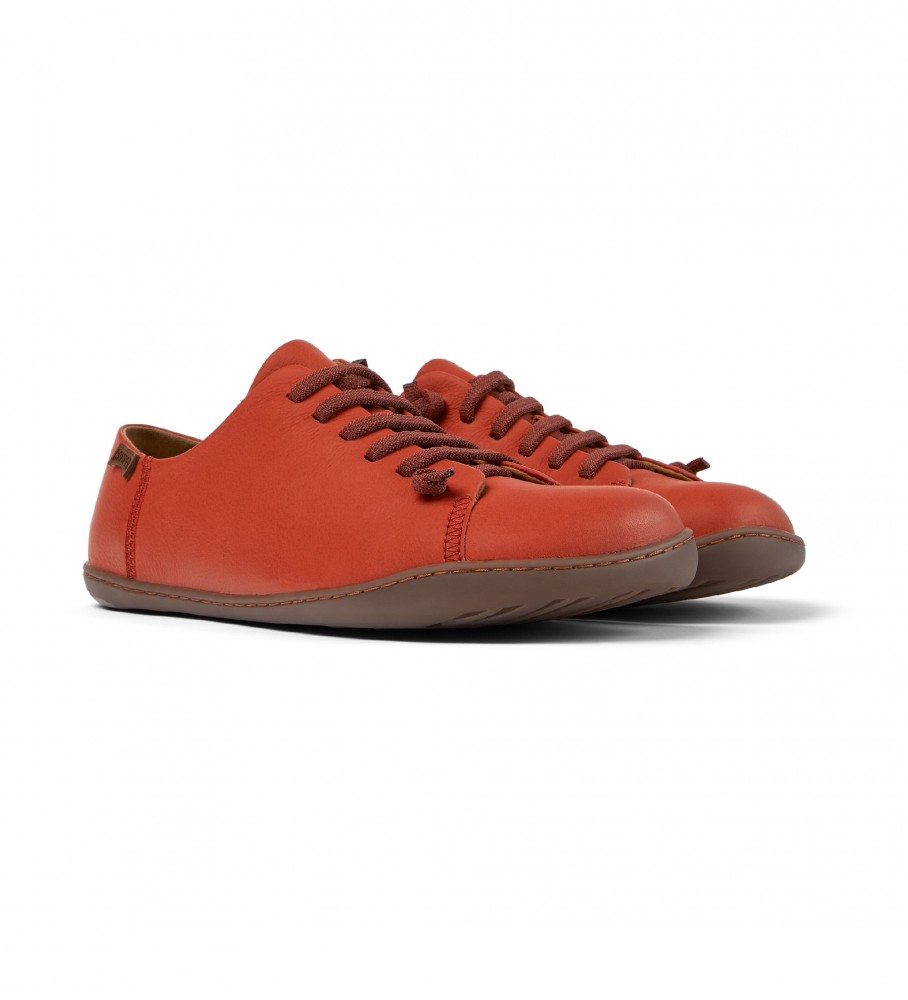 Chinelo de couro vermelho Camper Peu Cami