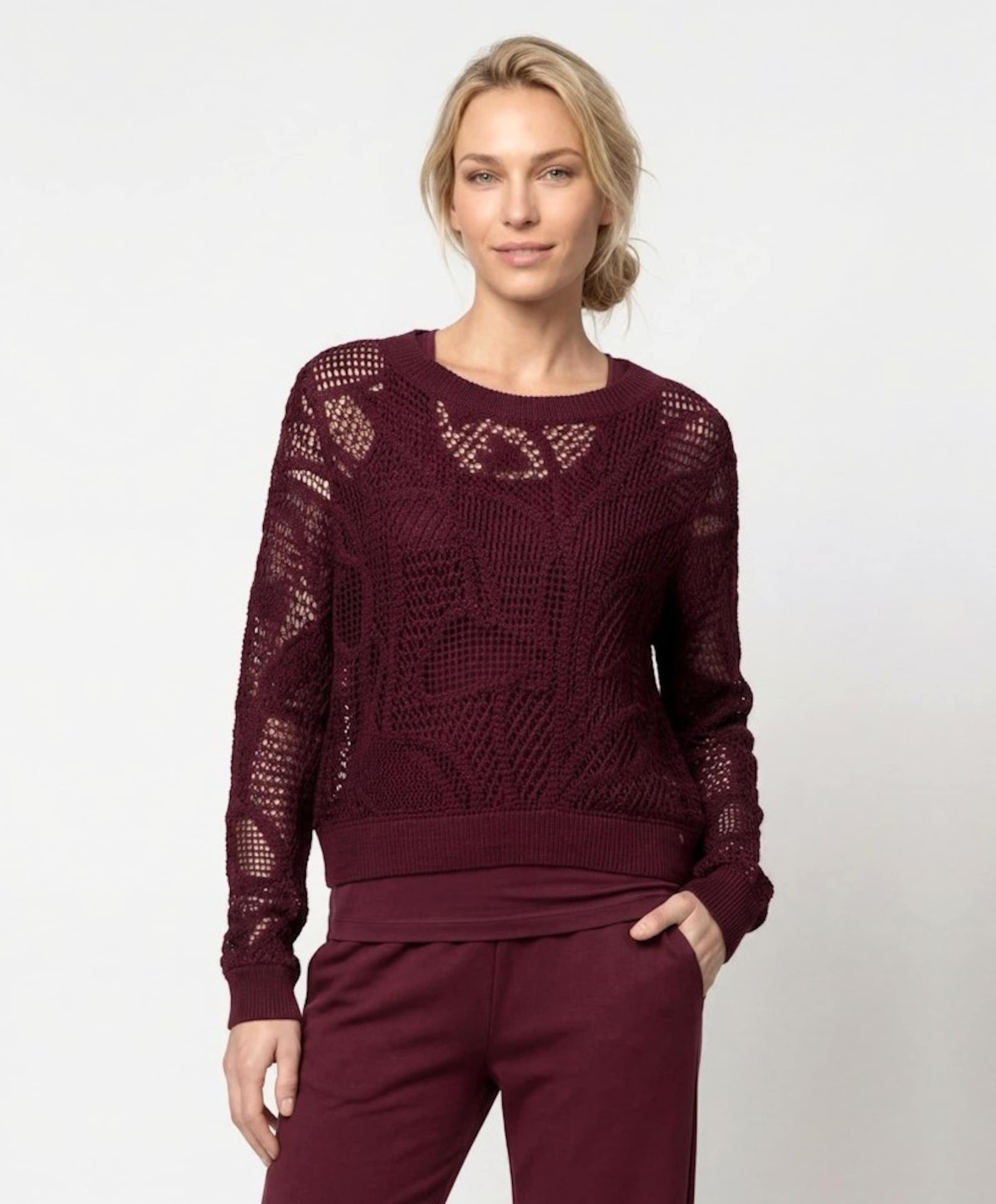Monari Dames trui bordeaux