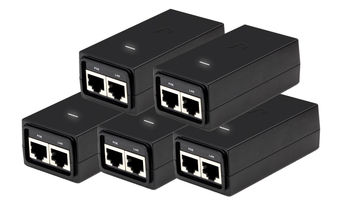PoE Injector POE-24-12W-5P 24 Volt GE passiv, 12Watt, 5-SetPower over Ethernet Adapter: Stromversorgung für netzwerkfähige Geräte