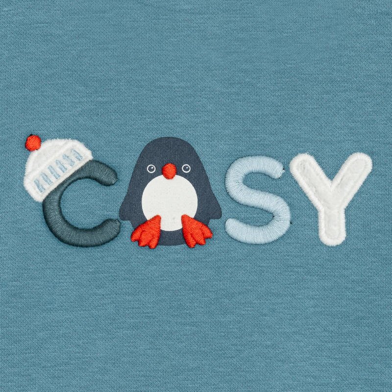 Sweat chaud pingouin bleu bébé garçon Bleu