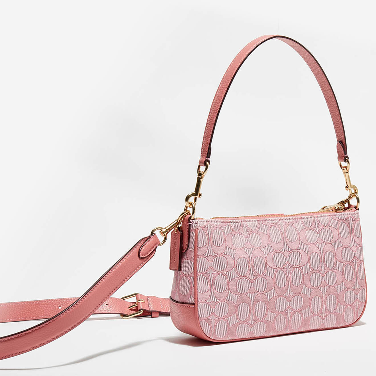 Coach Sac épaule Lonnie Baguette rose - 14.4x6.9x24.9 cm