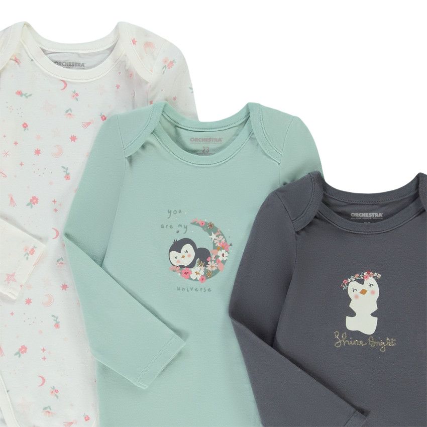 Lot de 7 bodies en jersey print fantaisie pour bébé fille - Vert