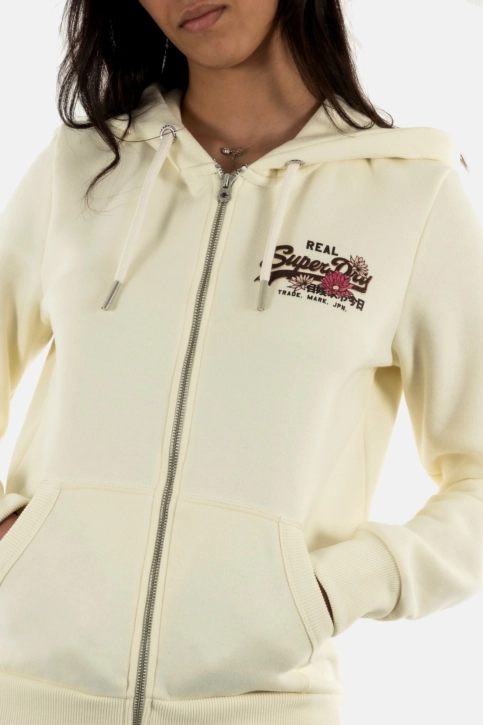 sweat superdry vintage vl narrative ziphood 5ew off white marl