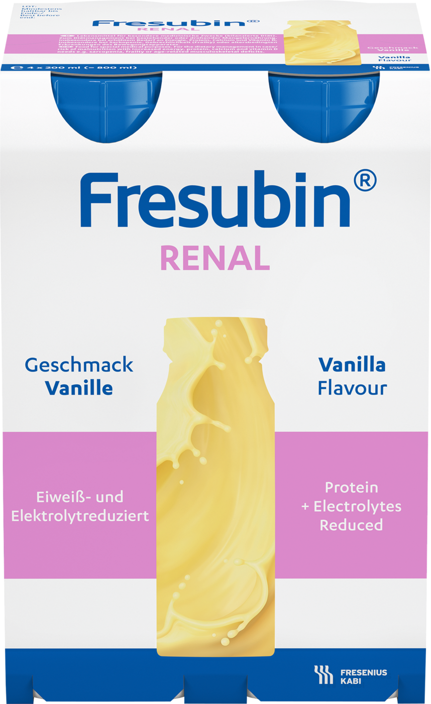 Fresubin Renal Vanilje næringsdrikke 4x200 ml
